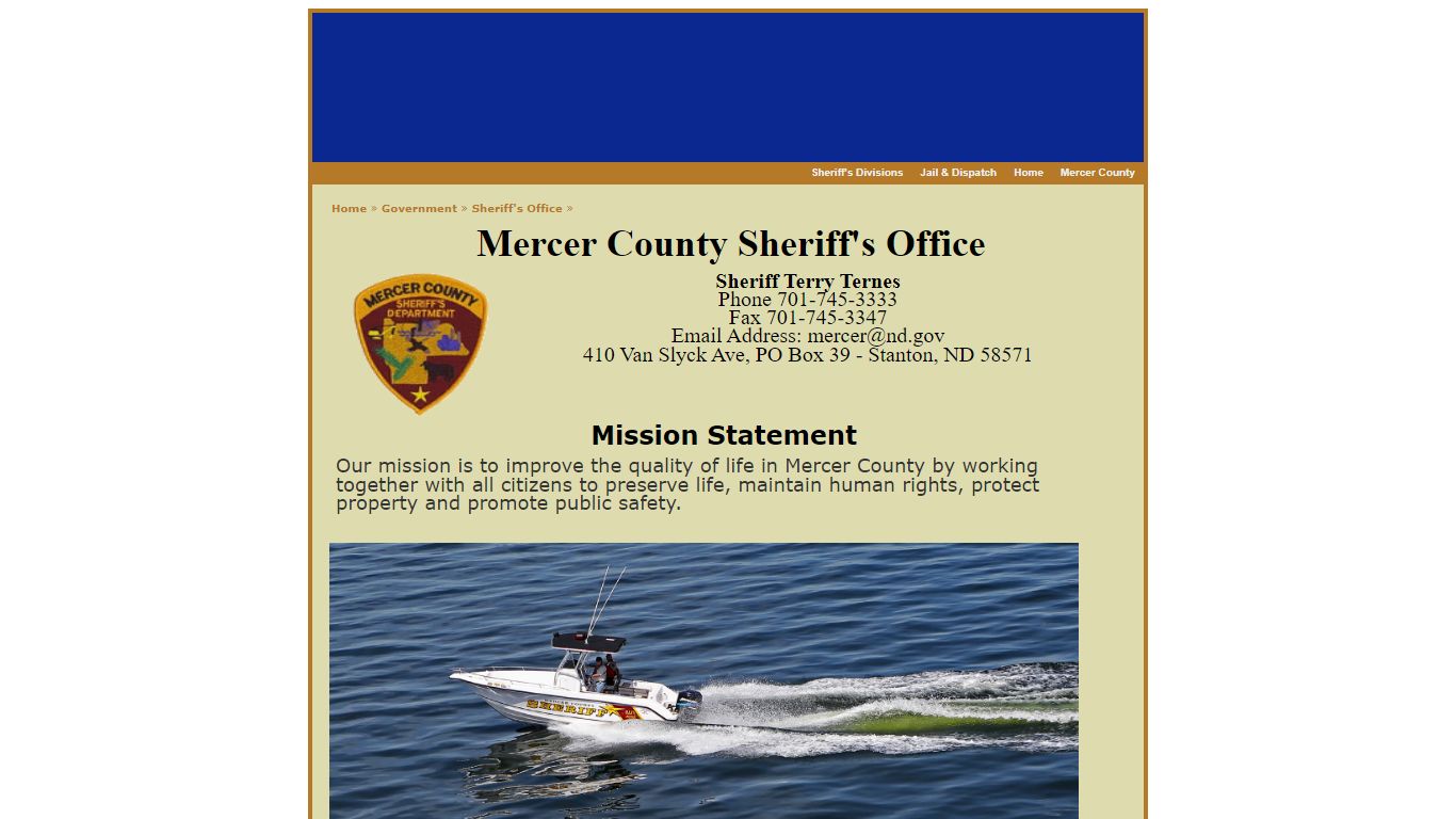 Mercer County ND » Sheriff's Office