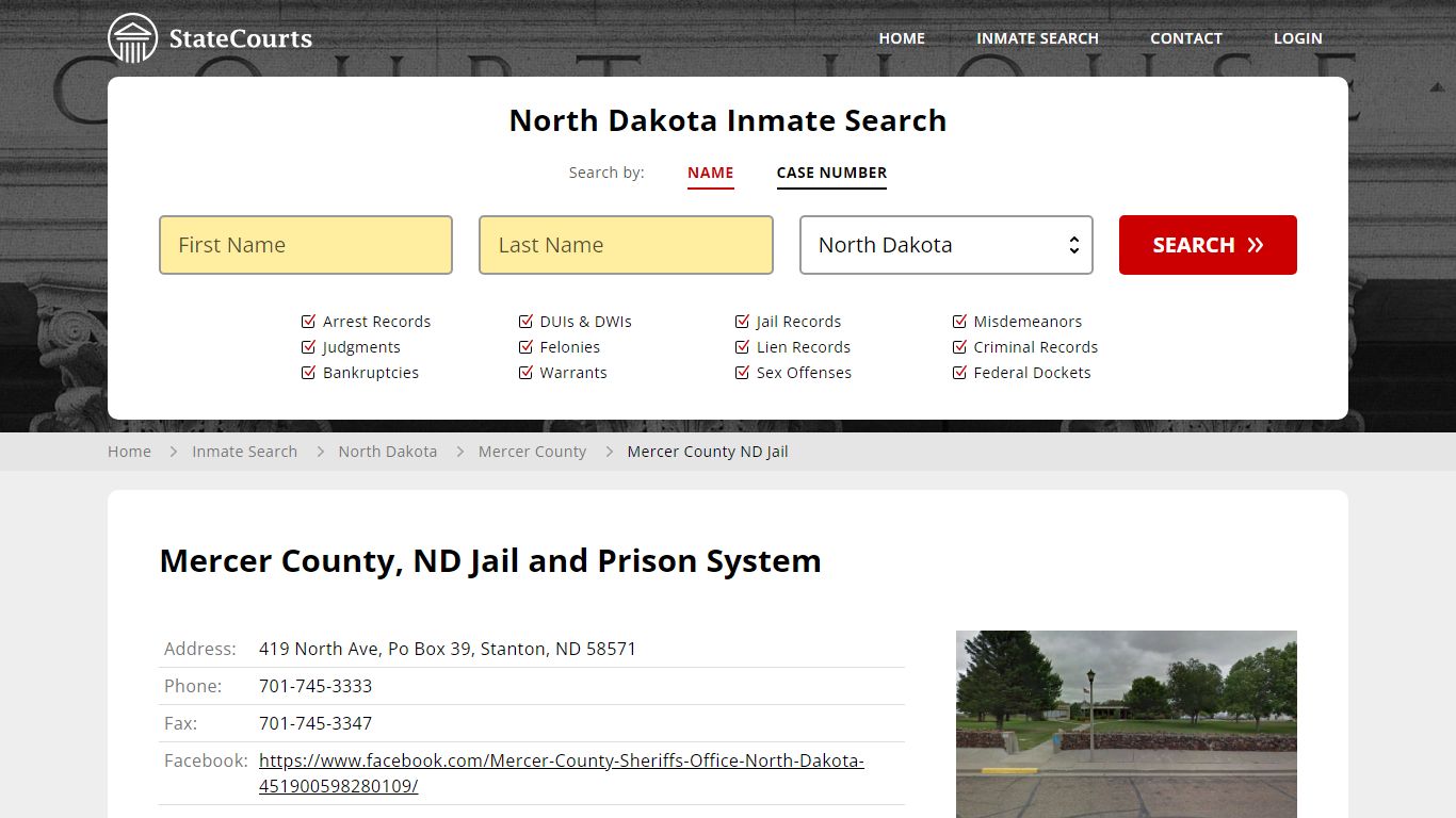 Mercer County ND Jail Inmate Records Search, North Dakota - StateCourts